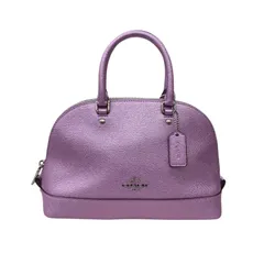 ☆EM1178  COACH コーチ 2wayバッグ F22315 ミニシエラ サッチェル ショルダーバッグ パープル メタリック