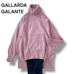 【美品】GALLARDAGALANTE 22AW バックスリット タートルニット ピンク ウール100% 日本製 ガリャルダガランテ