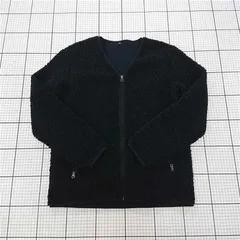 ◇ ⊇ ユニクロ UNIQLO ボアフリースフルジップジャケット ブラック系 メンズ Mサイズ E  【1509300016371】