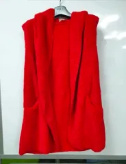 レディース フリース カーディガン オープンタイプ カーディガン フード