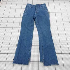 ◇ Θ 5 1/2 デニムパンツ フレアカットオフ レディース ブルー系 サイズ28 E  【1510070017994】