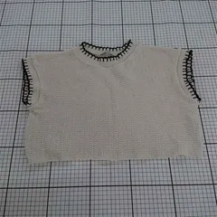 ◇ ⊂ ザラ ZARA ニットベスト アイボリー系 Mサイズ レディース E  【1510230003270】