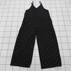 ◇ ⊂ coca コカ ドット柄キャミサロペット ブラック系 ワンサイズ レディース E  【1510230001122】