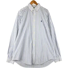古着 ラルフローレン Ralph Lauren YARMOUTH 長袖 ボタンダウンストライプシャツ 16 1/2 36/37/eaa600200