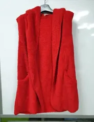 レディース フリース オープン カーディガン フードカーディガン