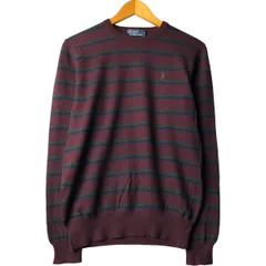 古着 ラルフローレン Ralph Lauren POLO by Ralph Lauren ボーダー柄 メリノウールニットセーター メンズS相当/eaa600970