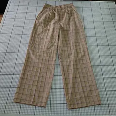 ◇ Θ アーバンリサーチ URBAN RESEARCH チェック柄ワイドパンツ ベージュ系 38 レディース ベージュ系 E  【1510230007926】