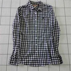 ◇ ⊇ ブルックス ブラザーズ Brooks Brothers レッドフリース ギンガムチェックシャツ レディース 0 ブラック系 E  【1510230010872】