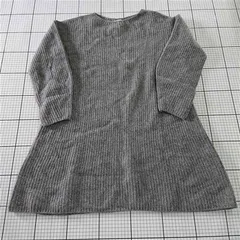 ◇ ⊇ ドレステリア DRESSTERIOR ウールニットワンピース グレー系 36 レディース E  【1510240001211】のサムネイル