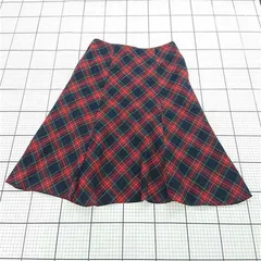 ◇ ⊇ スピックアンドスパン Spick & Span チェック柄フレアスカート レディース レッド系 38 E  【1510240004243】