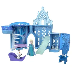 マテル アナと雪の女王（Disney Frozen） エルサとこおりのおしろ（かさねるおしろシリーズ！ミニドール） きせかえ人形・ハウス ままごと・ごっこ遊び プレイセット　ミニドール1体付 3歳から ブルー JDP63 0