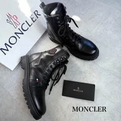 美品 MONCLER モンクレール レザー レースアップブーツ ブラック 黒 36 レディース 23cm トリコロール L33のサムネイル