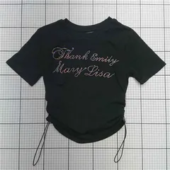 ◇ ⊂ 【シャギー SHAGGIE】SGTIG0324008 ブラック系 ロゴTシャツ レディース Fサイズ E  【1509190014075】