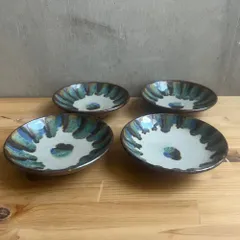 小皿三彩 小代焼 小代本谷ちひろ窯 小皿 1枚ずつの販売 小鉢 取り皿 和食器 可愛い かわいい 陶器 食器 作家 おしゃれ 器のサムネイル