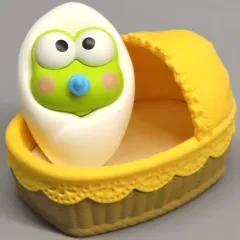 【中古】トレーディングフィギュア けろけろけろっぴとベビーベッド 「サンリオキャラクターズ ベビールームコレクション vol.2 BOX版」