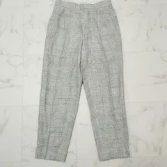 Drawer　ドゥロワー　シルク　リネン　ツイード　テーパードパンツ　36　S　M
