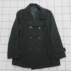 ◇ ⊇ 【パルパロ】ウール混ピーコート Lサイズ ブラック系 メンズアウター E  【1509190016598】