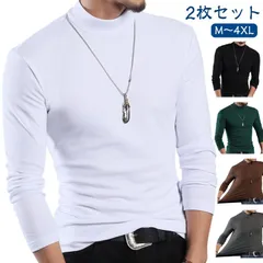 2枚セット！カットソー 両面起毛 防寒 メンズ 長袖インナー ボトルネック インナー 暖かい 秋冬 ハイネック 防寒着 肌着 ストレッチ ヒートテック アンダーシャツ 長袖 発熱 インナーシャツ Tシ#pop2706