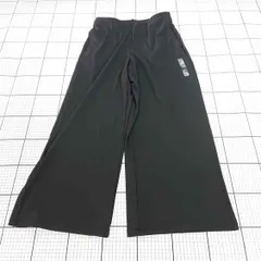 ◇ Θ 未使用 ユニクロ UNIQLO クレープジャージーストレートパンツ ブラック XL レディース E  【1509300016449】
