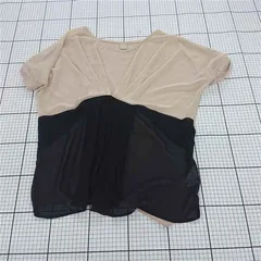 ◇ ⊂ リミットレスラグジュアリー Limitless Luxury バイカラーブラウス ベージュ系×ブラック系 レディース E  【1510070002211】