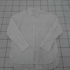 ◇ Θ オペークドットクリップ OPAQUE.CLIP コットンブレンドシャツ ホワイト系 M レディース パールボタン E  【1510230000514】