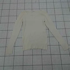 ◇ ⊇ ビューティ＆ユース ユナイテッドアローズ Vネックリブニット アイボリー系 レディース E  【1510230000392】