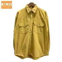 Levi's　ウエスタンシャツ　長袖　トップス　ワークシャツ　無地　コットン　胸ポケット　赤タブ　オーバーサイズ　アメカジ　カジュアル　古着