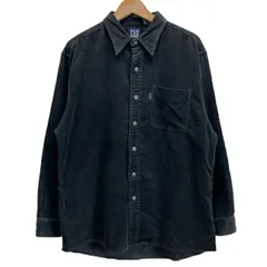 GAP　OLD GAP　コーデュロイシャツ　90’s vintage　長袖　シャツ　トップス　コットン　レギュラーカラー　無地　ブランドタグ　紺タグ　胸ポケット　古着