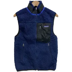 patagonia　クラシックレトロX　ボアベスト　フリース　ハイネック　フルジップ　裏地メッシュ　ワンポイント　ブランドロゴ　ポリエステル　アウトドア　古着
