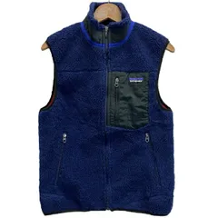 patagonia　クラシックレトロX　ボアベスト　フリース　ハイネック　フルジップ　裏地メッシュ　ワンポイント　ブランドロゴ　ポリエステル　アウトドア　古着