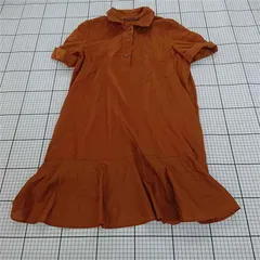 ◇ ⊂ コントワー・デ・コトニエ Comptoir des Cotonniers コットンフリルワンピース 日本サイズ7 ブラウン系 レディース E  【1510230001252】のサムネイル