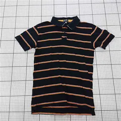 ◇ ⊂ タケオキクチ TK TAKEO KIKUCHI ボーダー ポロシャツ 綿100% ネイビー系 メンズ E  【1510230001153】