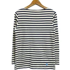 ORCIVAL　バスクシャツ　長袖　カットソー　トップス　ボートネック　コットン　ボーダー　ワンポイント　ブランドロゴ　ワッペン　フランス製　古着