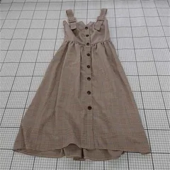 ◇ ⊇ ワンピース ダズリン dazzlin チェック柄ジャンパースカート ベージュ系 レディース E  【1510230001917】