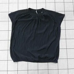 ◇ ⊂ ユナイテッドアローズ グリーンレーベルリラクシング ポリエステルブラウス ネイビー系 レディース E  【1510230003249】