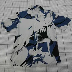 ◇ ⊂ ザラ ZARA レギュラーフィット 半袖シャツ 総柄 ブルー系 メンズ Sサイズ E  【1510230003140】