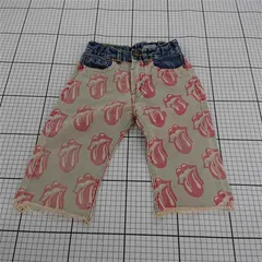 ◇ ⊂ ストアーズ STORES キッズ ローリングストーンズ柄デニムパンツ Mサイズ 子供用 E  【1510230003737】