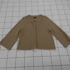 ◇ Θ インディヴィ INDIVI 38 ベージュ系 ニットカーディガン レディース E  【1510230003720】