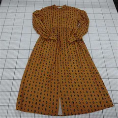 ◇ ⊇ フレディレピ FREDY REPIT 幾何学柄ロングワンピース マスタード系 レディース E  【1510230004673】