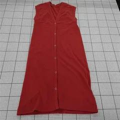 ◇ ⊂ ワンピース アングリッド Ungrid ノースリーブロングワンピース 前開きボタン Fサイズ レッド系 レディース E  【1510230004307】