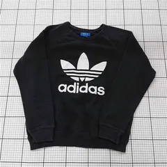 ◇ ⊇ アディダス adidas オリジナルス トレフォイルロゴ スウェットシャツ ブラック系 メンズ E  【1510230004260】