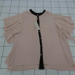 ◇ ⊂ 未使用 ルジアナ RUGIANA 422423 フリルスリーブブラウス ピンク系 LL レディース E  【1510230005908】