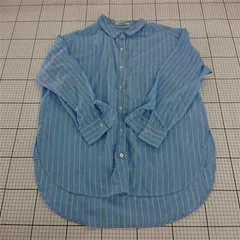 ◇ Θ サマンサモスモス Samansa Mos2 blue ストライプ柄長袖シャツ フリー レディース E  【1510230006042】