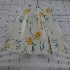 ◇ ⊂ ユナイテッドアローズ グリーンレーベルリラクシング プリーツ切替スカート カーキ系 36 レディース E  【1510230005953】