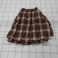 ◇ ⊇ axes femme アクシーズファム TS285X120 チェック柄スカート ブラウン系 レディース フリーサイズ E  【1510230006974】