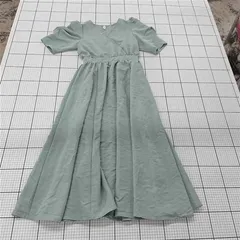 ◇ ⊂ ワンピース ジュノア JUNOAH フレアワンピース ミントグリーン XLサイズ レディース E  【1510230006776】