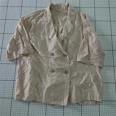 ◇ ⊂ Auief Four Conditions ダブルボタン半袖ジャケット ベージュ系 レディース E  【1510230008114】
