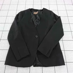 ◇ ⊇ アルマデザイン Alma Design NO.1000632 テーラードジャケット ブラック系 Mサイズ レディース E  【1510230008541】