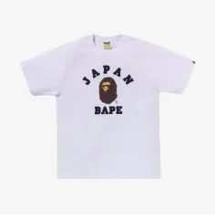 M) A BATHING APE アベイシングエイプ ジャパン 白 半袖
