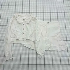 ◇ ⊂ ティティーアンドコー titty&co. フリルカラーブラウス＆プリーツスカート ホワイト系 レディース レディース E  【1511100012682】のサムネイル